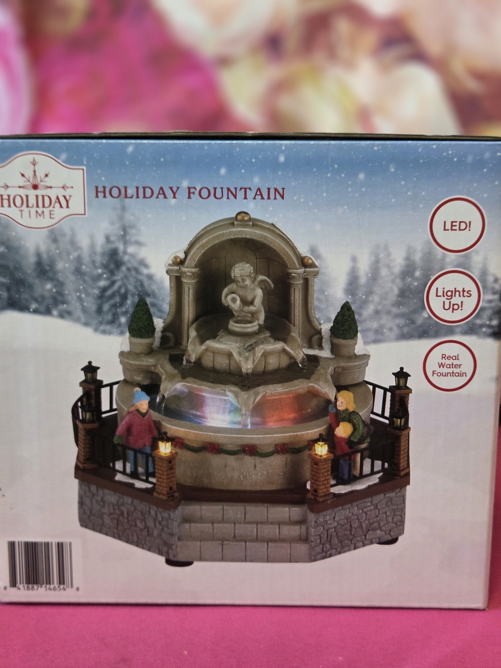 Holiday Time LED Light-Up Water Fountain - Beige and Multicolor